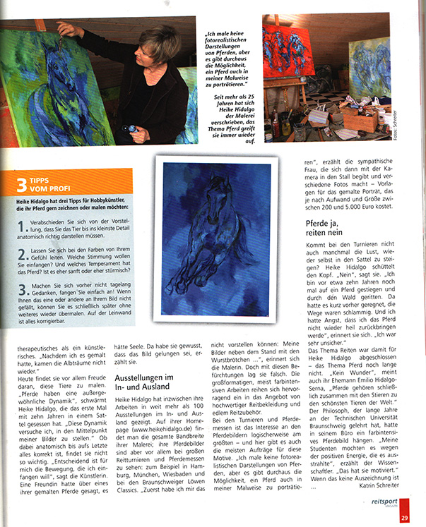 Artikel im Reitsportmagazin